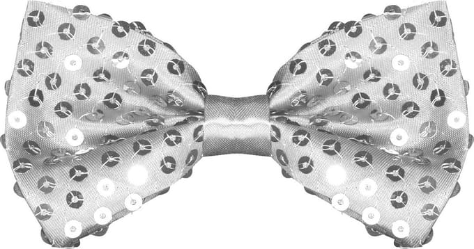 Strikje pailletten luxe zilver