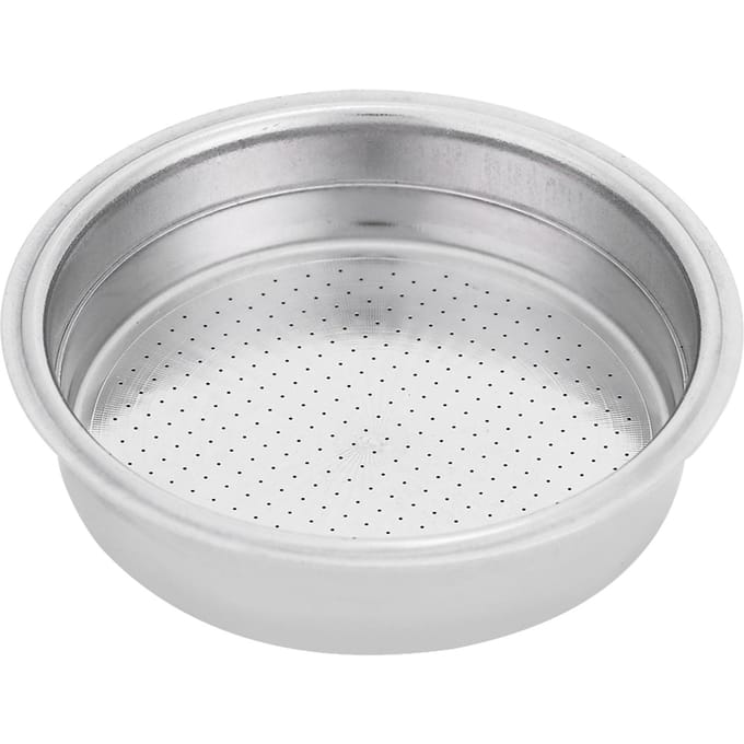 Dubbellaags roestvrijstalen koffiefilter met drukfiltermandje Accessoires voor koffiemachines L white