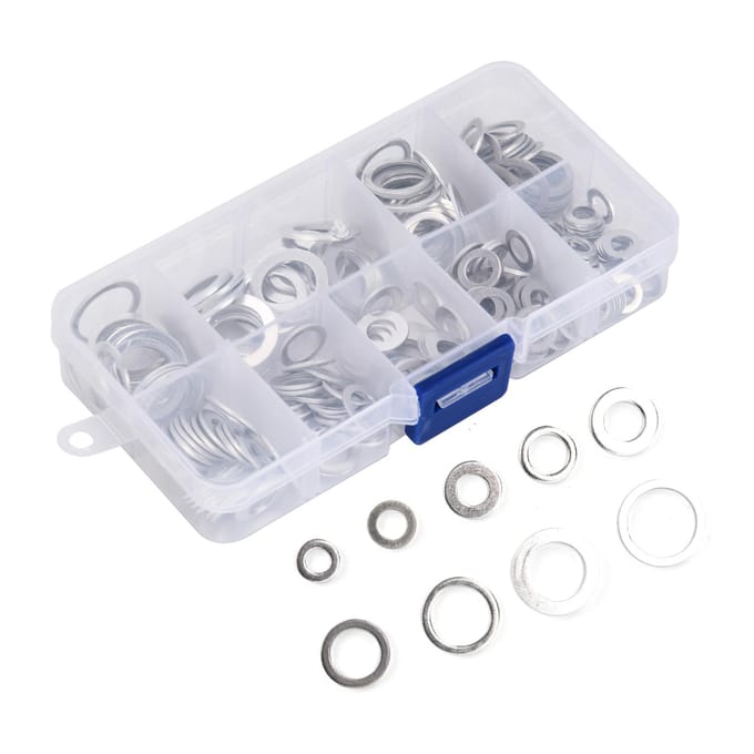 200 stuks Platte Ringen Aluminium Hittebestendig Accessoire Set Kit voor Onderhoud