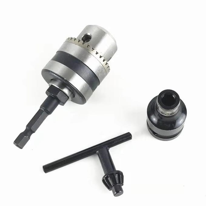 Elektrische Boorkop Adapter Converter 3/8  Boorkop met 1/4  Snelwissel Zeskantschacht Transformeer zwart
