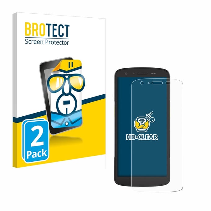 BROTECT - Screenprotector voor Zebra TC27 - Folie Beschermfolie transparant 2 Stuks