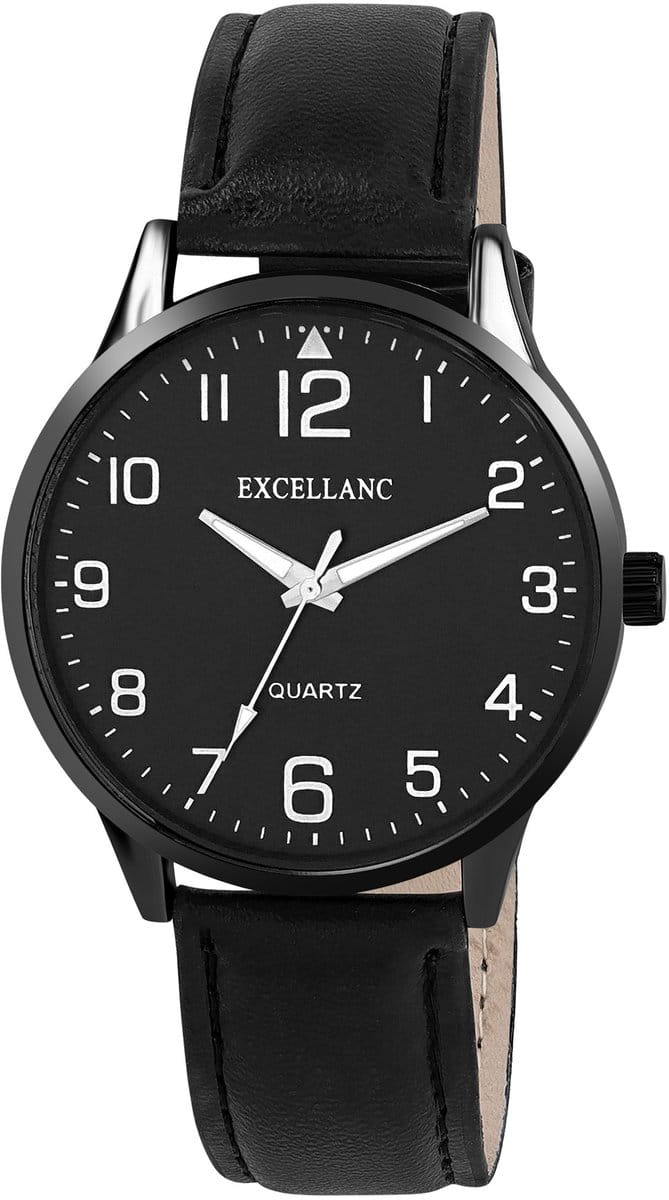 EXCELLANC Herenhorloge van imitatieleer Mineraalglas