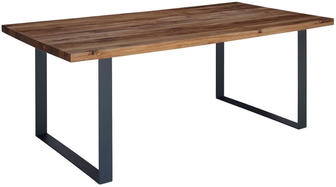 MASSIVMOEBEL24.DE MONTREUX #315 eettafel bruin geolied massief hout wilde eik / moseik 200x100x76 cm (BxTxH)