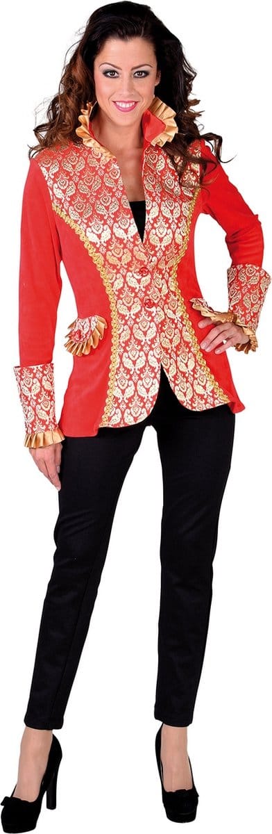 Jas Brocaat Rood Dames - Maat XXL