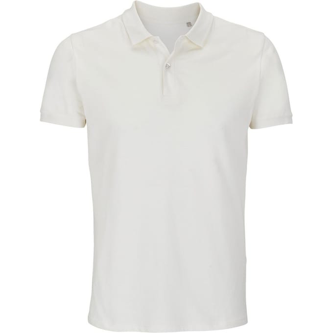 SOLS Heren Planet Piqué Biologisch Poloshirt (Gebroken wit)
