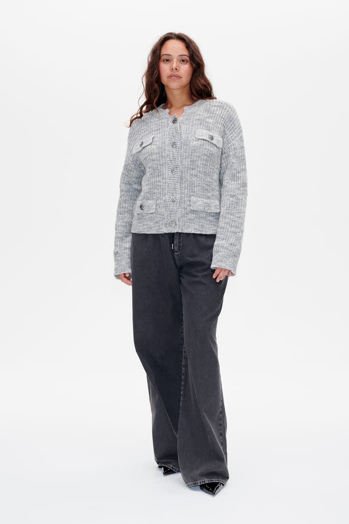 Baum und Pferdgarten Cat Cardigan Silvergrey Melange Größe: S | Pullover Outlet | Damen | Grau