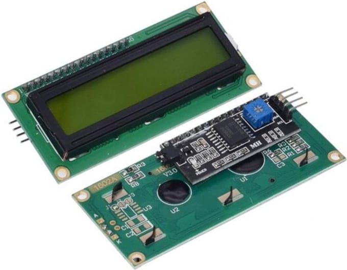 OTRONICÂ® 1602 LCD groen/geel backlight met I2C voorgesoldeerd | OTRONICÂ® | Arduino | ESP32 | ESP8266 |