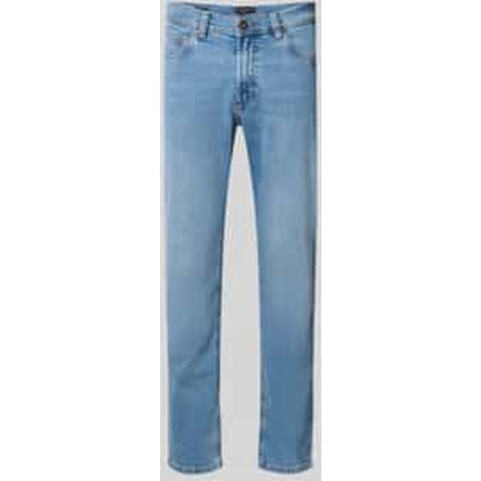straight fit jeans van katoenmix