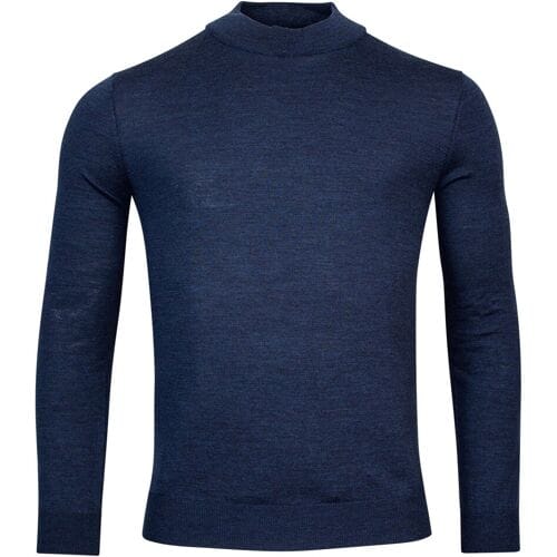 Thomas Maine Trui Turtleneck Single Knit Indigo / male