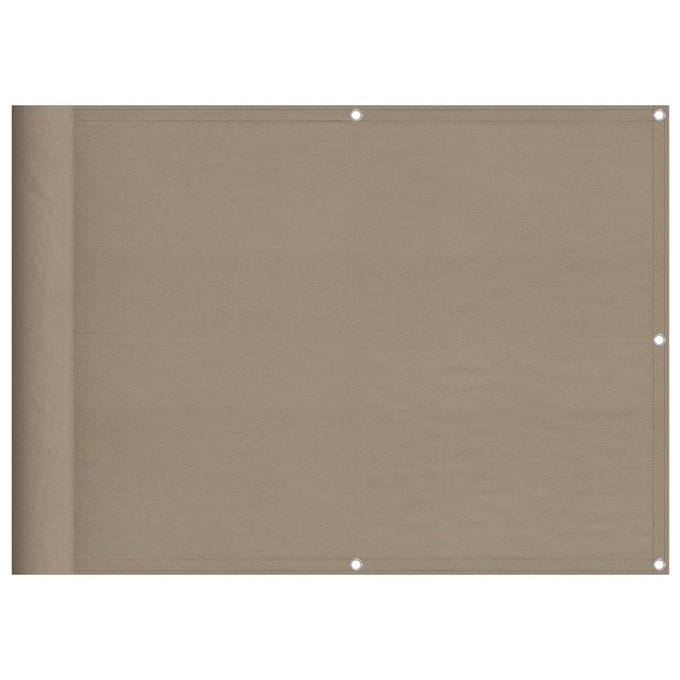 vidaXL Balkonscherm 75x700 cm 100% oxford polyester taupe