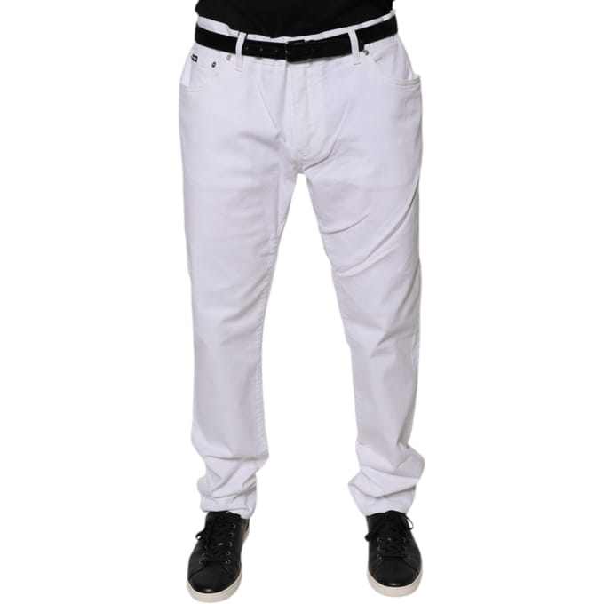 Witte Katoenen Jeans