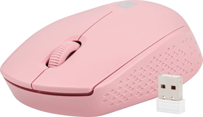 Natec STORK - mouse - 2.4 GHz - pink - Muis - Optisch - 3 knoppen - Roze