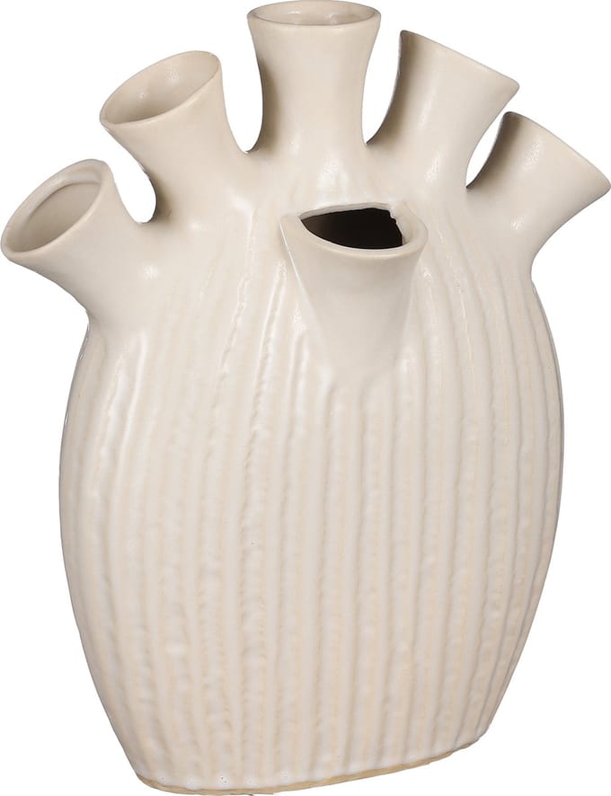 Mica Decorations Saul Tulpenvaas - L26 x B14 x H30,5 cm - Creme