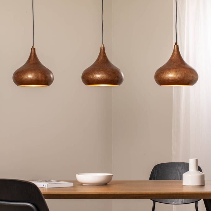 Opviq Hanglamp Muba, oud messing, lengte 120 cm, metaal