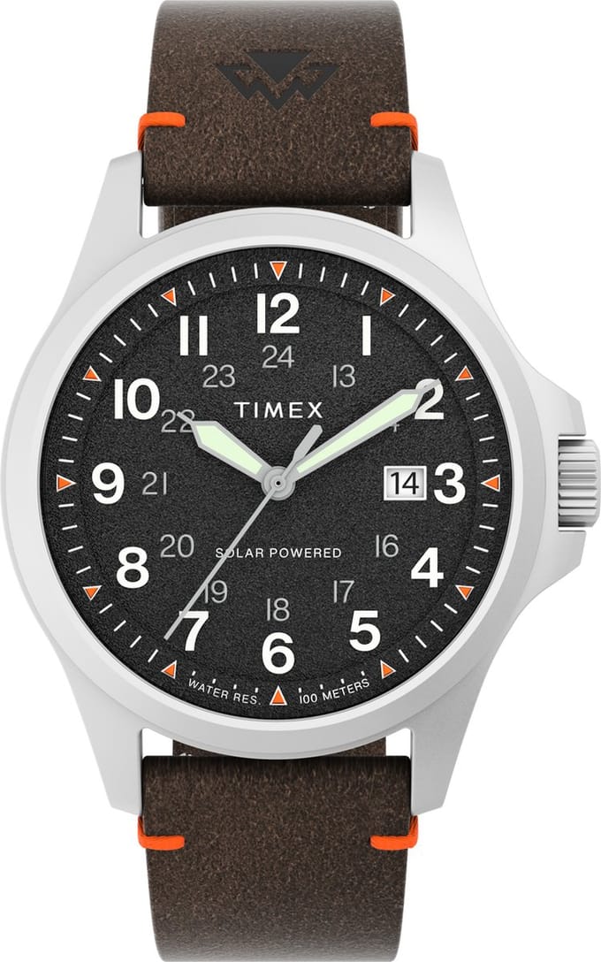 Timex Field Post Solar TW2V64100 Horloge - Leer - Bruin - Ø 40 mm