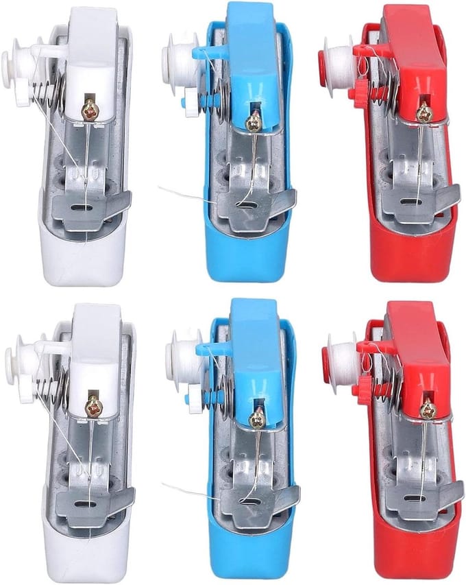 Handnaaimachine - Naaigereedschap - Kleine reparaties - Compact handheld ontwerp - 10 x 7 cm - Niet gespecificeerd