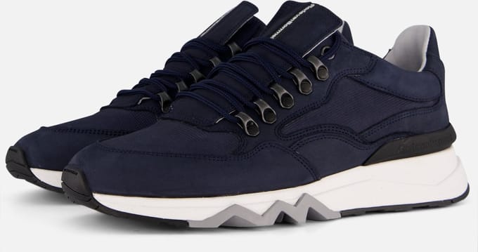 Floris Van Bommel Sfm-10135 Lage sneakers - Heren - Blauw - Maat 40⅔