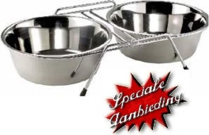 RVS Dinnerset voor Honden 16cm