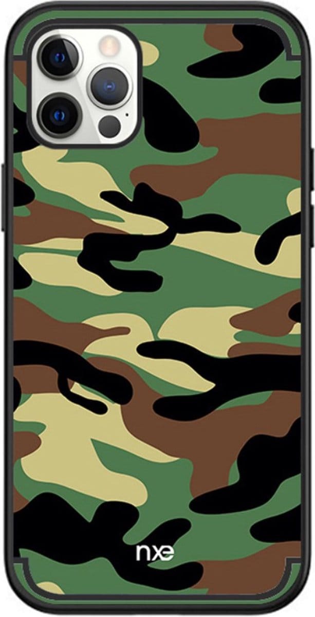 Peachy Army TPU legerprint hoesje geschikt voor iPhone 13 Pro - groen