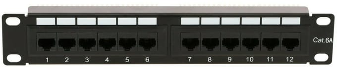 DSIT 10 inch CAT6a UTP patchpaneel - 12 poorts