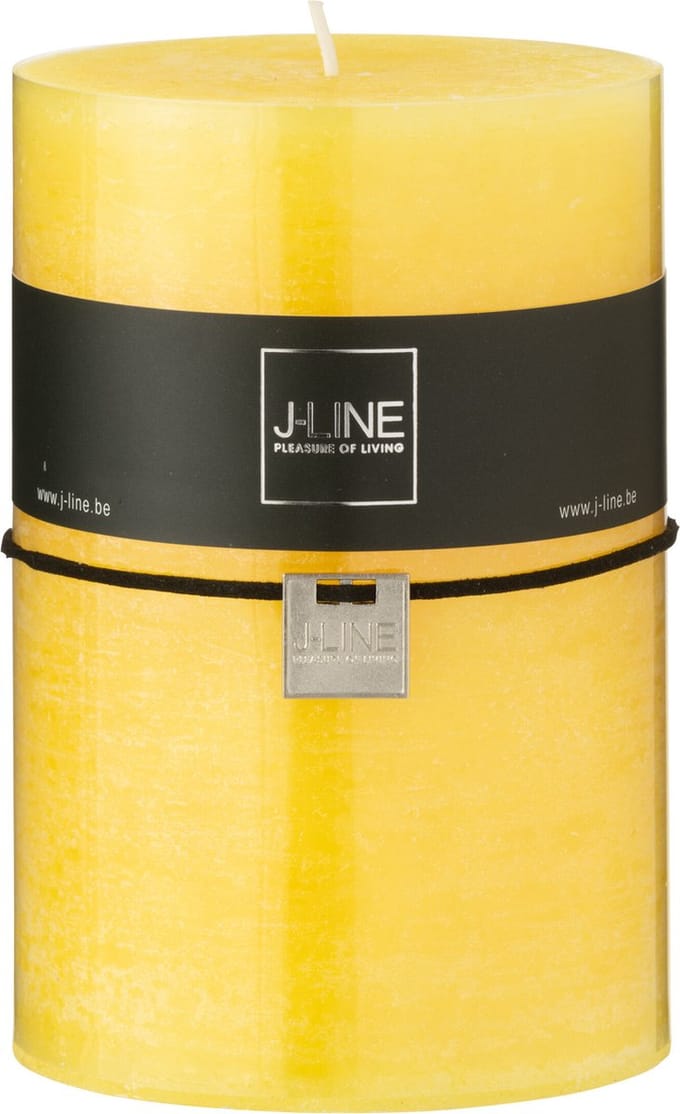 J-Line cilinderkaars - geel - extra large - 95U