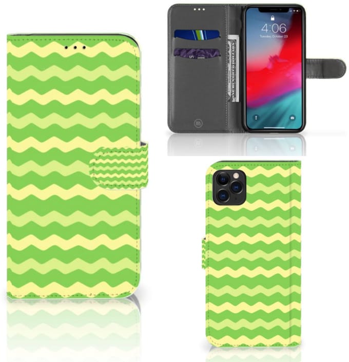 Apple iPhone 11 Pro Max Telefoon Hoesje Waves Green
