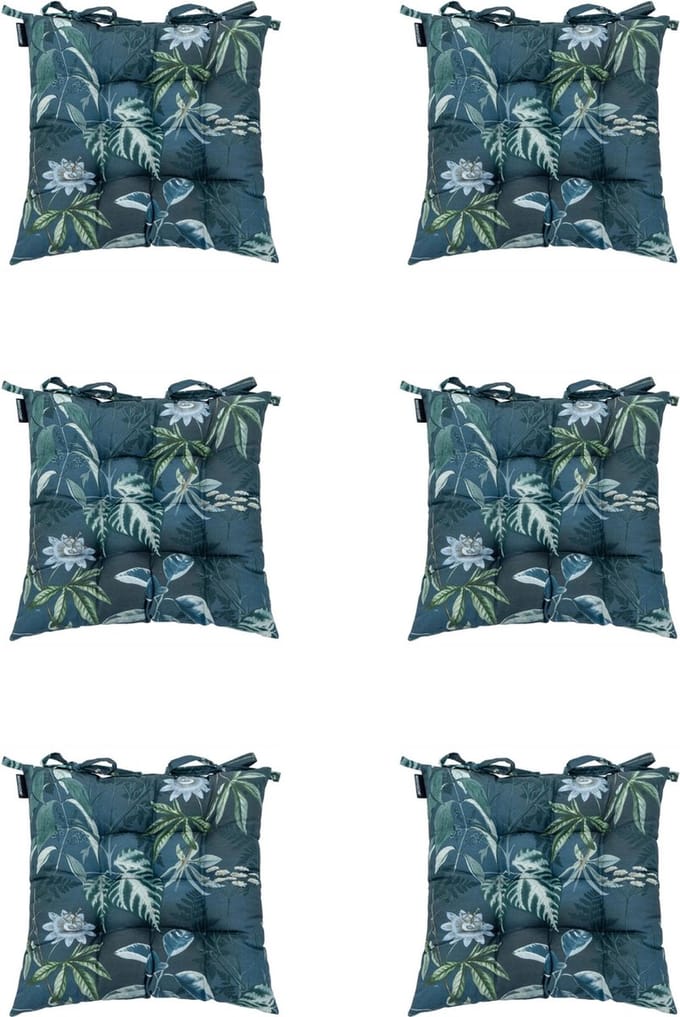 Madison - Zitkussen - Universeel - 6 stuks - 46 x 46 cm - Mauel Blue - Tuin - Toscane