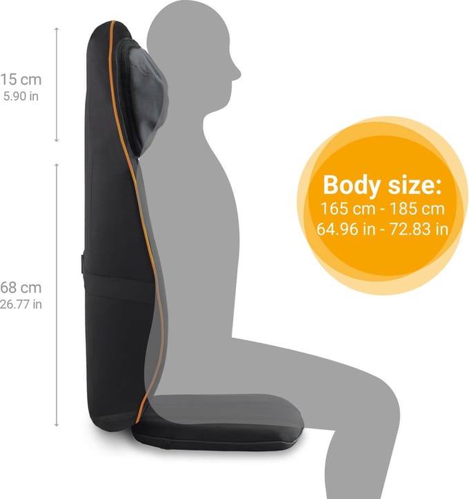 Medisana MCN Shiatsu Massagekussen 48 W Zwart, Grijs