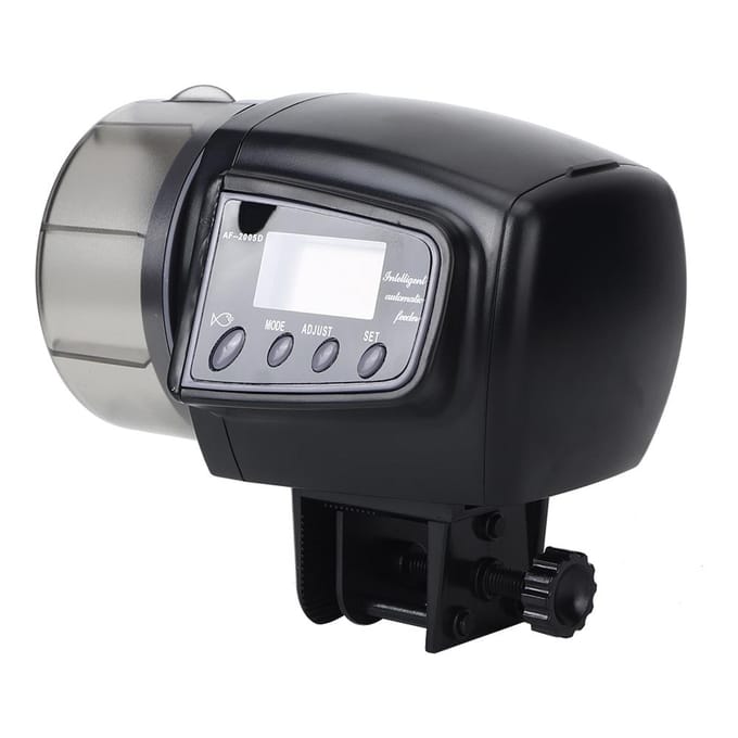 Verstelbare Automatische Voederautomaat Voedseltimer met Display voor Vissenkom Aquarium gray