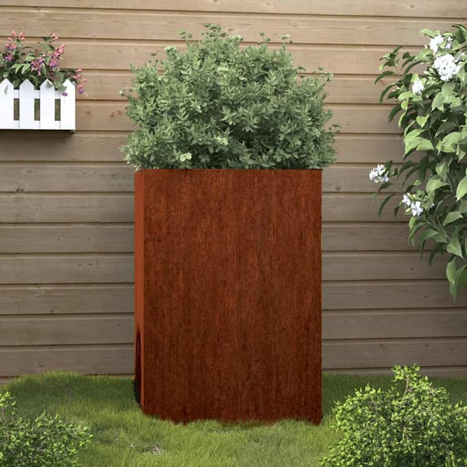 vidaXL - Plantenbak - 52x48x75 - cm - cortenstaal