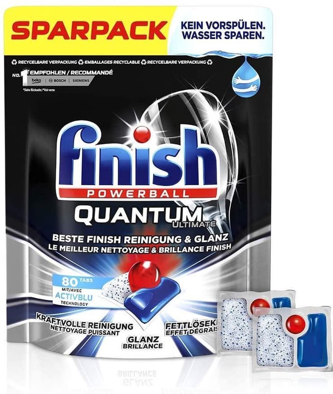 Finish Quantum Ultimate Ontvetter Vaatwastabletten - 80 Stuks (Case)