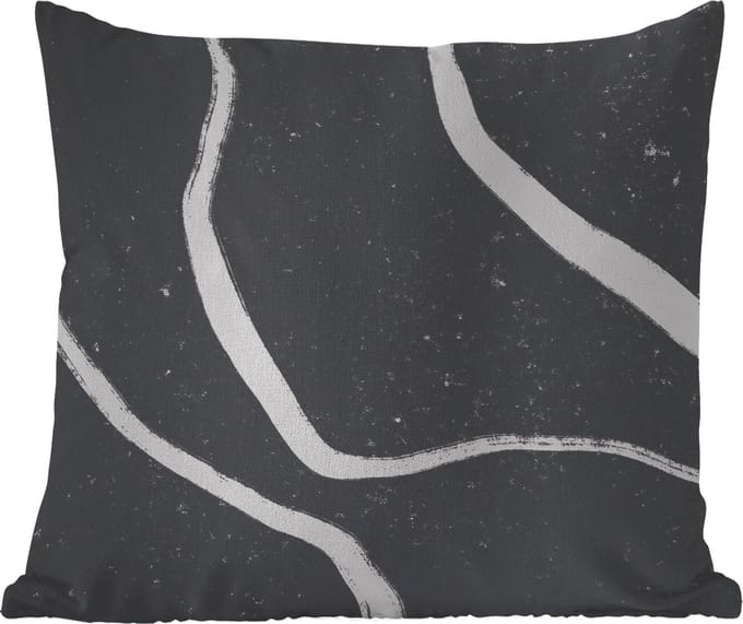 Sierkussen Buiten - Lijn - Minimalisme - Design - 60x60 cm - Weerbestendig