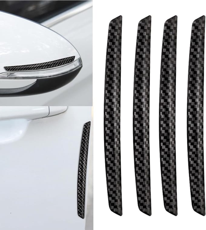 Rubberen Bescherming voor Autodeuren - Premium Zwart, Set van 4 - Voorkom Schade en Krassen