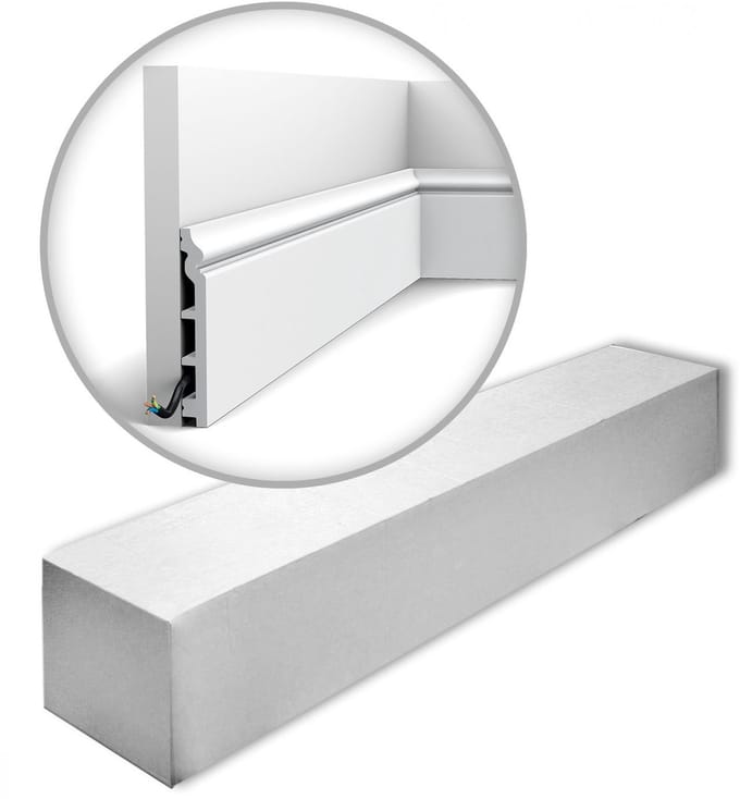 Orac Decor SX118-RAL9003-box LUXXUS CONTOUR 1 doos 14 stukken Plint 28 m