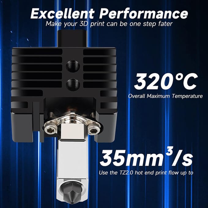 Verbeterde Extruder Hotend Kit V2.0 voor Bambu Lab X1C P1P extrusiekop met 0,4 mm gehard staal veelkleurig