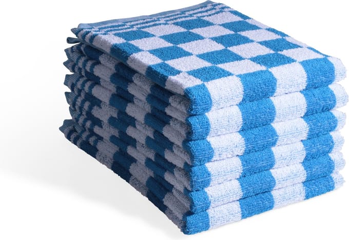 Luxe Keukendoek - Set van 6 - blok - horeca - blauw