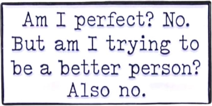 Pin Broche - enamel pin - kledingspeld - Am I perfect