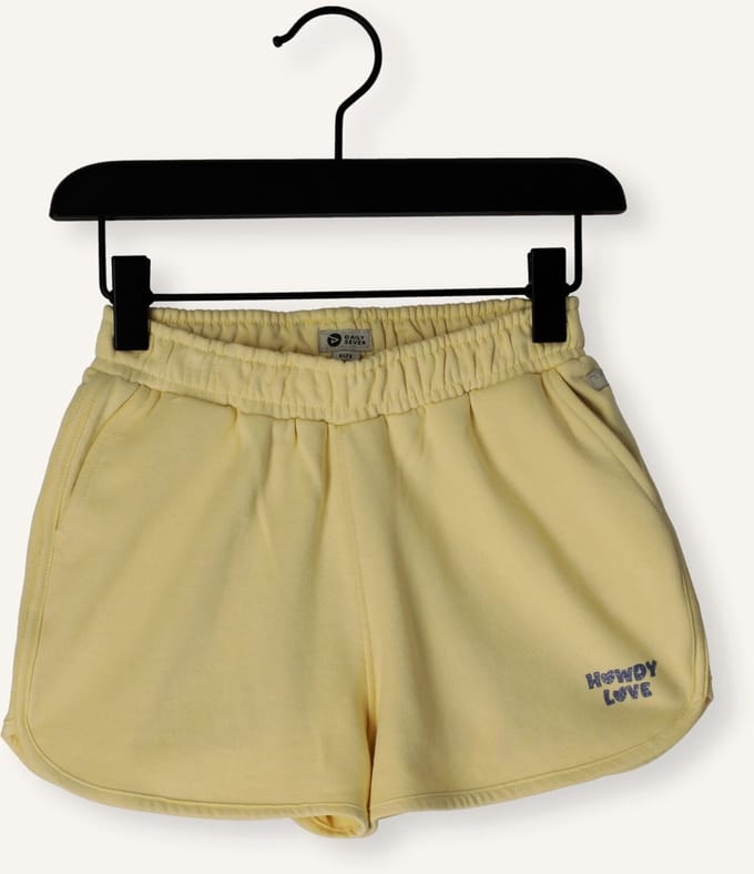 DAILY7 Sweat Shorts Broeken Meisjes - Geel - Maat 98