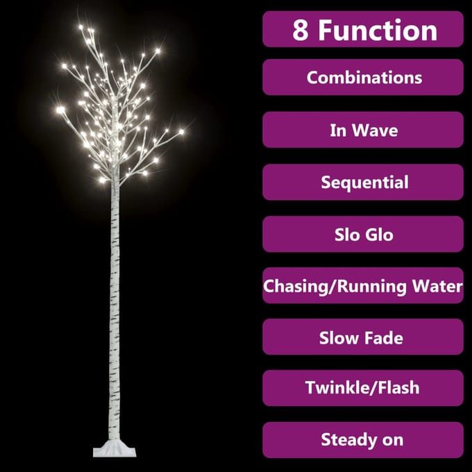 vidaXL - Kerstboom - wilg - met - 220 - koudwitte - LED's - binnen - en - buiten - 2,2 - m