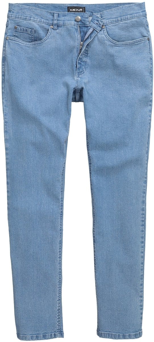 Men Plus - Heren - Jeans FLEXLASTIC® denim 5-pocket straight fit - Gebleekt denim - Maat 60