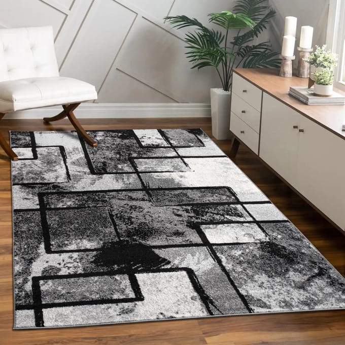 Flycarpets Laagpolig Modern Vloerkleed Modilia - Grijs