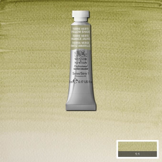 Watercolor paint W&N 5ml – 638 Terre Verte (Yellow shade)