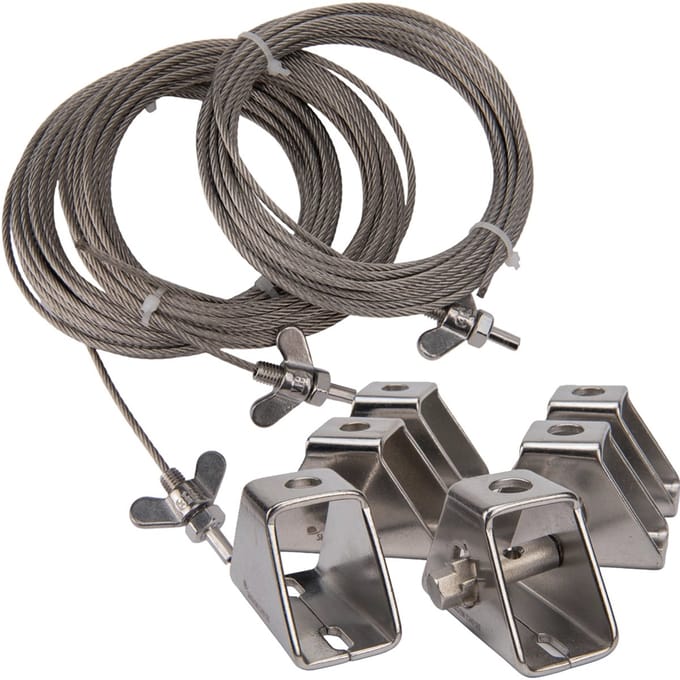 Staalkabel bevestigingsset voor harmonicadoek