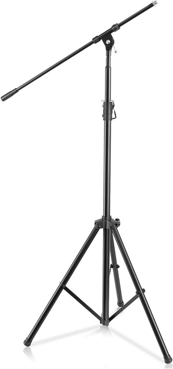 Verstelbare Microfoonstandaard met Telescopische Arm en Robuuste Driepootvoet