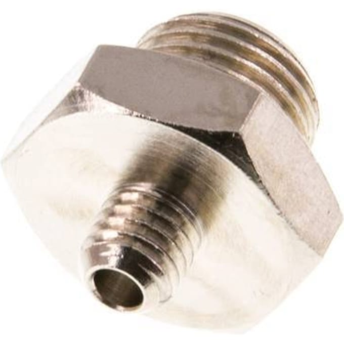 G 1/8'' x M5 Vernikkeld Messing Borstnippel 16 Bar [10 Stuks]