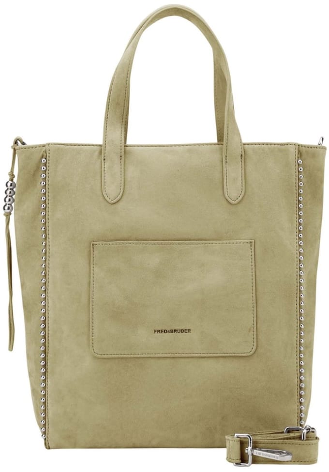 FREDsBRUDER Leren Schoudertas All About Beads Shoulderbag Sunburned Grass Kaki