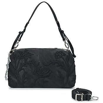 Desigual handtas schoudertas Bergamo Floral Shoulder Bag Black zwart