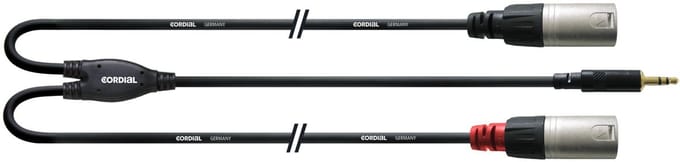 Cordial kabel 3,5 st / 2x XLR male 1,5 CFY 1,5 WMM-LONG - Insert kabel