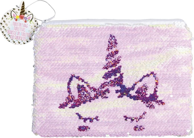 Unicorn toilettas met pailletten