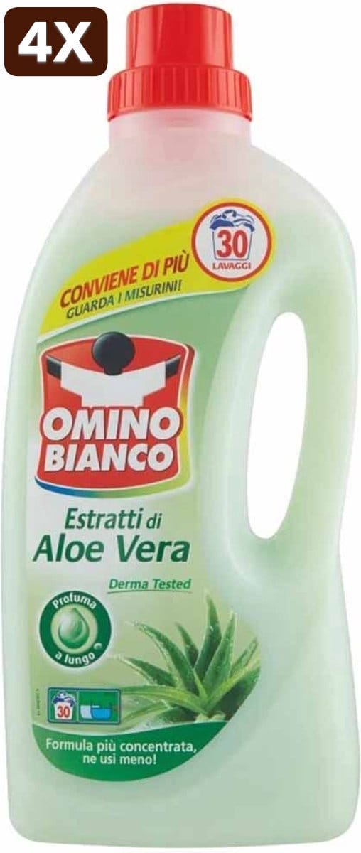 4 x Omino Liquid wasmiddel - 30sc1.5L aloe vera